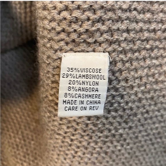 Bryn Walker | Lambswool Blend Long Tie Waist Chunky Cardigan Sweater Size M - Picture 4 of 4